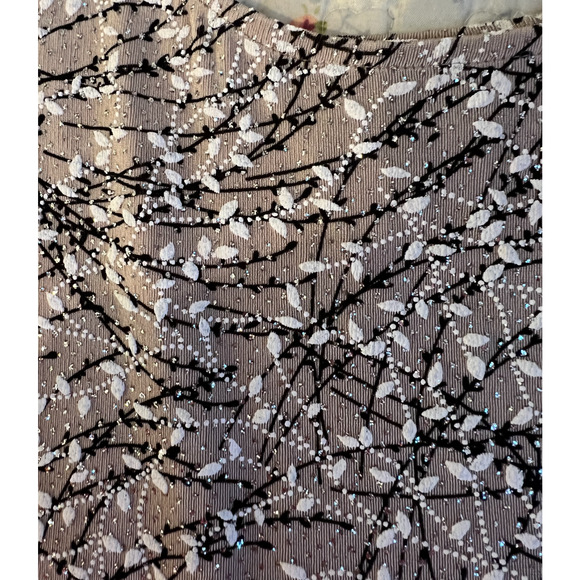 Alex Evenings Top Womens Size S Tan Stone Embellished Open Cardigan Sleeveless - Picture 7 of 10